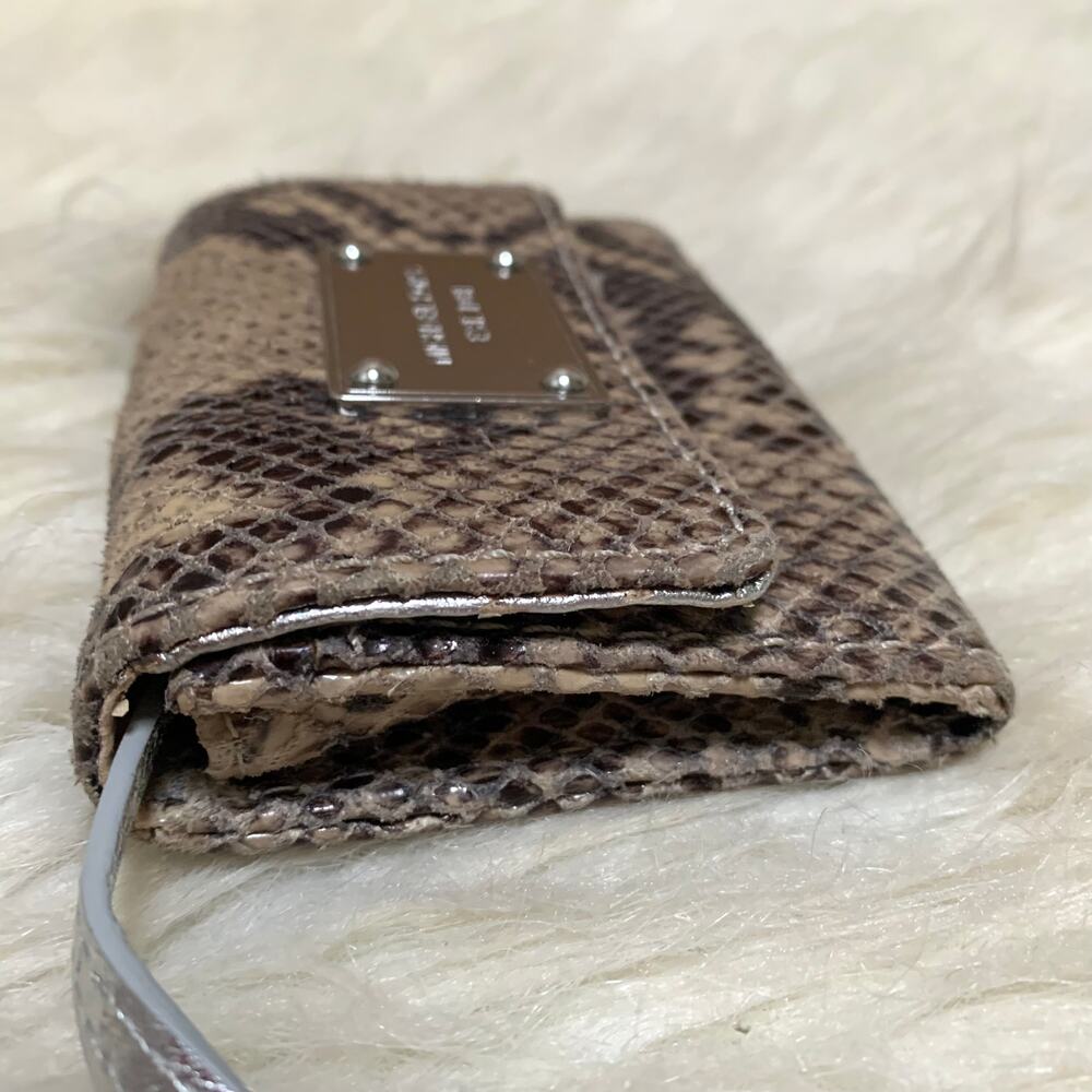 Michael Kors Gray Python Leather Small Vintage Je… - image 6